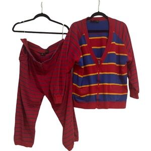 Vintage Liz Sport Striped Athleisure Set